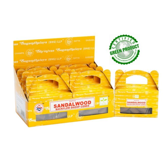Cônes Backflow Satya Bois de Santal 24 cônes