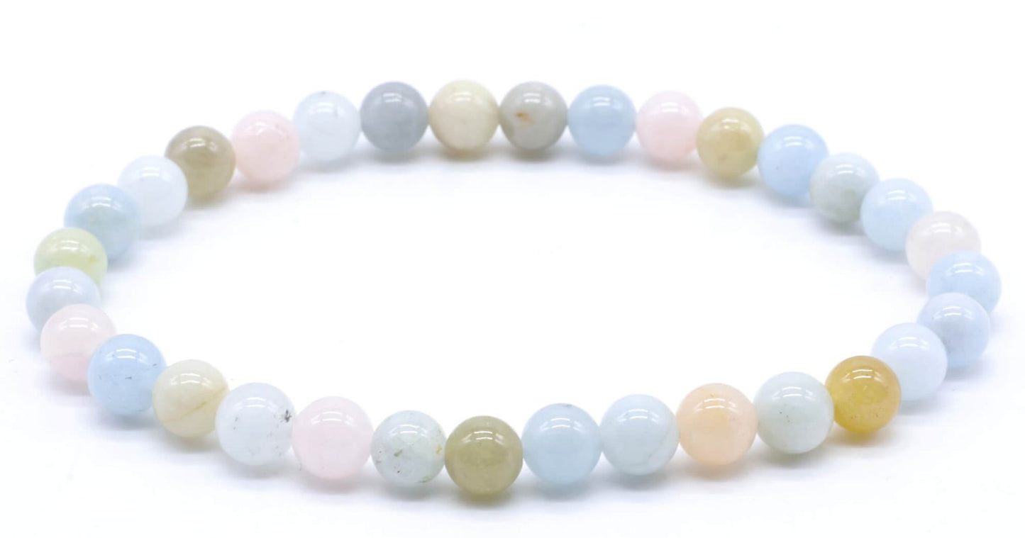 Bracelet Morganite • Perles 6mm