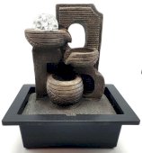 Fontaine d'Intérieur Arche & Pots en Résine LED – 29 cm