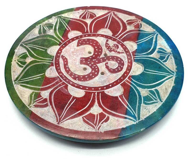 Porte-Encens Pierre Rond OHM Dégradé 10cm