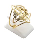 Bague Inox Plaquée Or Nœud de Sorcière