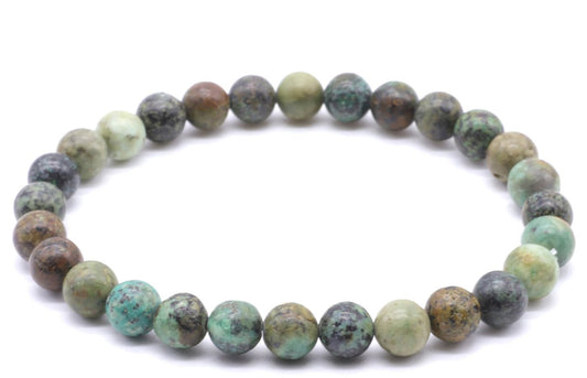 Bracelet Turquoise Africaine • Perles 6mm