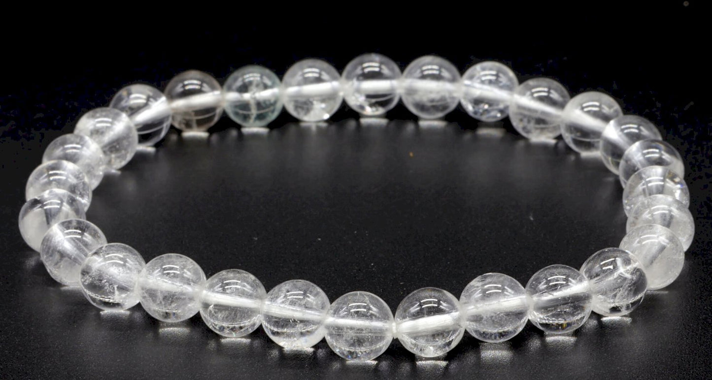 Bracelet Cristal de Roche • Perles 6mm