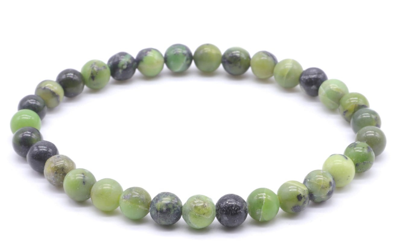 Bracelet Jade Néphrite • Perles 6mm
