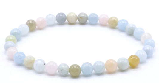 Bracelet Morganite • Perles 6mm