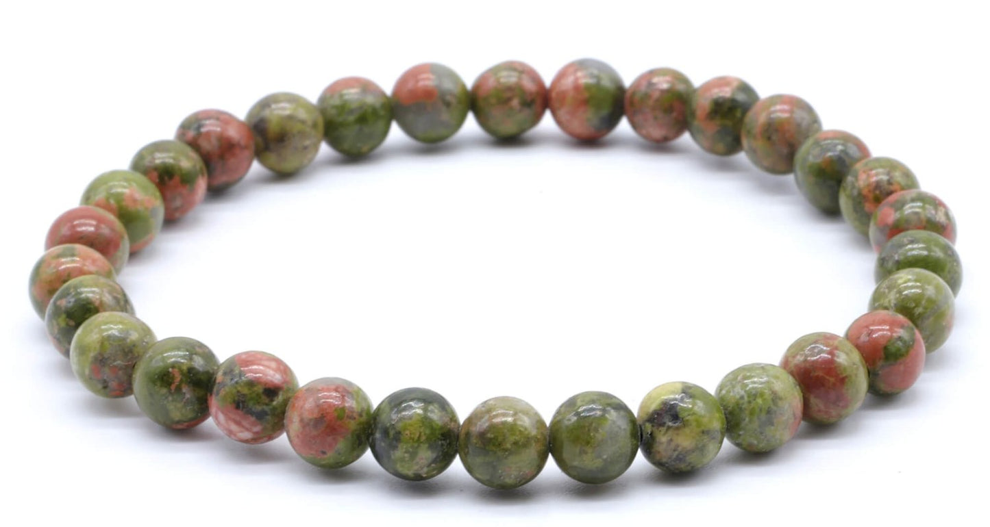 Bracelet Unakite • Perles 6mm