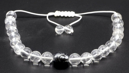Bracelet Ajustable Cristal de Roche • Perles 8mm