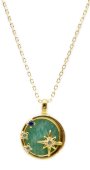 Collier Argent 925 Plaqué Or Amazonite Extra