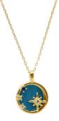 Collier Argent 925 Plaqué Or Apatite Extra