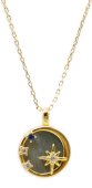 Collier Argent 925 Plaqué Or Labradorite Extra