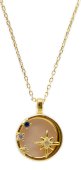 Collier Argent 925 Plaqué Or Quartz Rose Extra