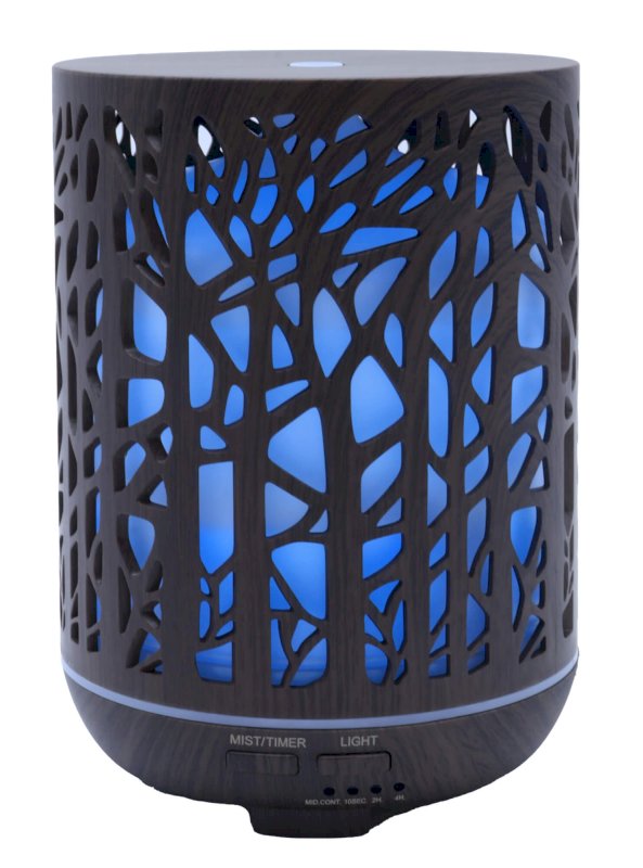Diffuseur d'huiles essentielles Cylindre Noir Forêt – 17 cm
