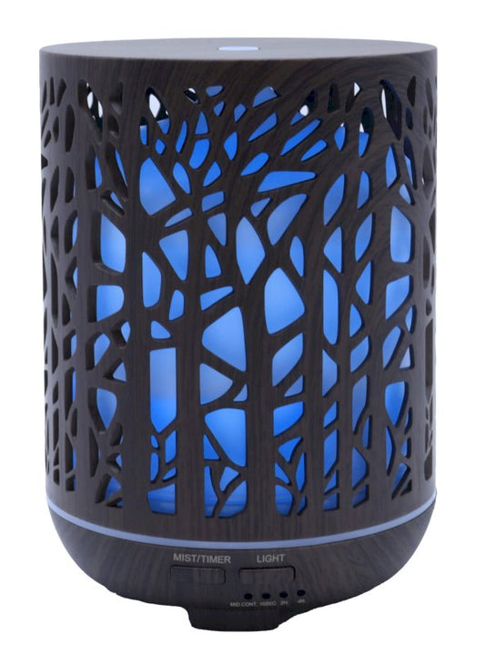 Diffuseur d'huiles essentielles Cylindre Noir Forêt – 17 cm