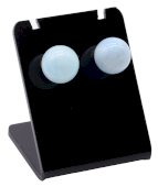 Boucles d'Oreilles Puces Métal Aigue-Marine 10mm