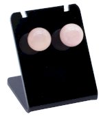 Boucles d'Oreilles Puces Métal Quartz Rose 10mm