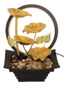 Fontaine Résine Fleurs de Forêt + Cerceau LED 30cm