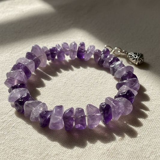 Bracelet Baroque Amethyste 'A'