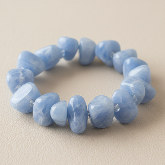 Bracelet Baroque Angélite 'B'