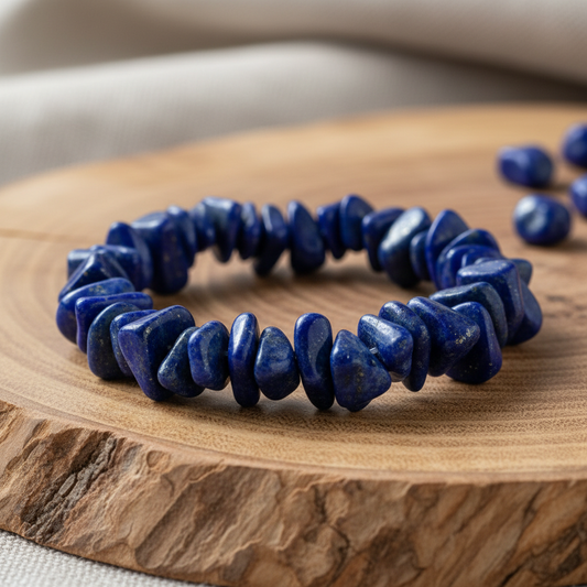 Bracelet Baroque Lapis Lazuli 'B'
