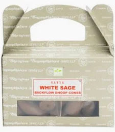 Cônes Backflow Satya Sauge Blanche 24 cônes